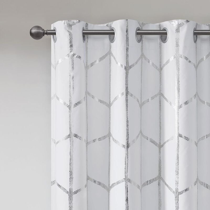 Belen Kox Metallic Print Total Blackout Curtain Panel, Belen Kox