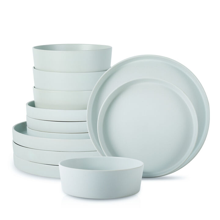 Stone by Mercer Project Modan Stoneware 12 Piece Dinnerware Set