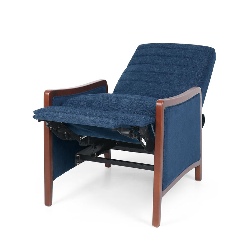 Merax Mid Century Modern Fabric Channel Stitch Recliner