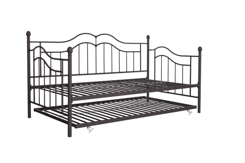 Atwater Living Selene Daybed and Trundle, Bronze Metal