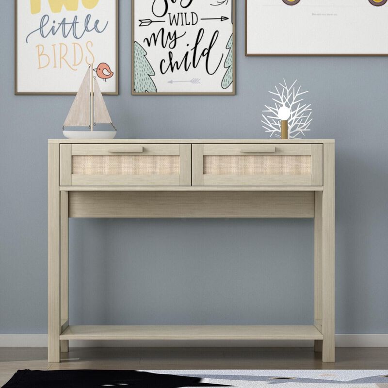 Console Table with 2 Drawers Stylish Entryway Table for Storage and Home Decor