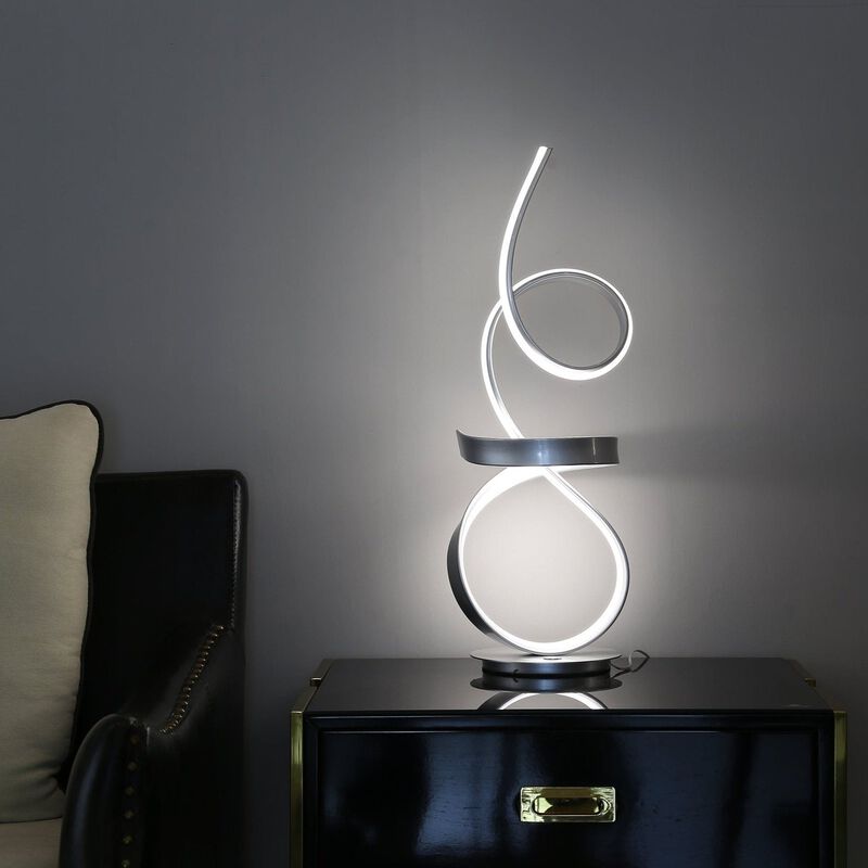 Amsterdam Table Lamp Chrome Metal Dimmable Integrated LED