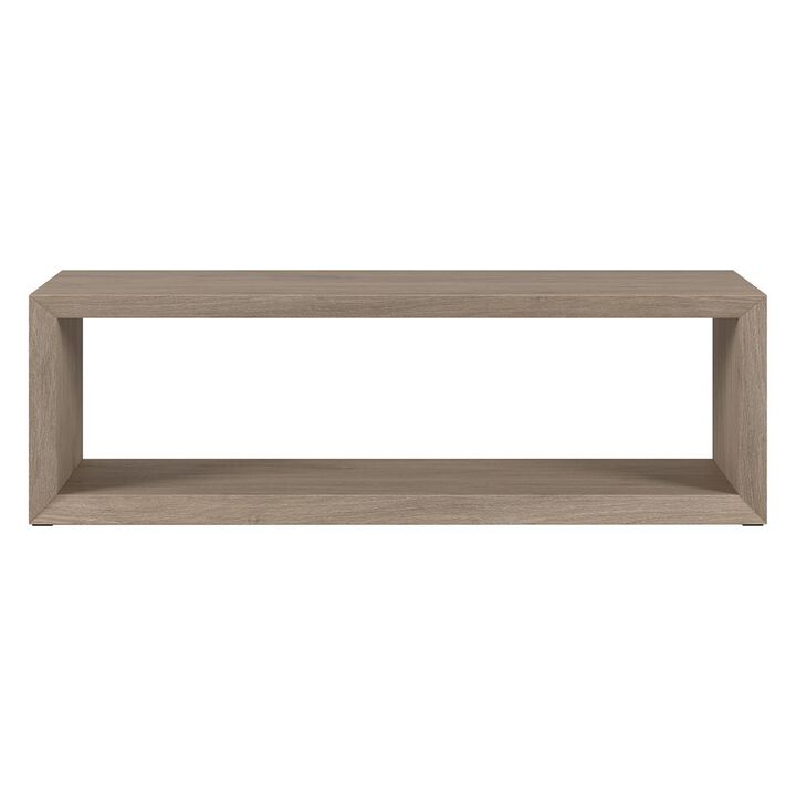 Hudson&Canal Osmond 58 Wide Rectangular Coffee Table in Antiqued Gray Oak