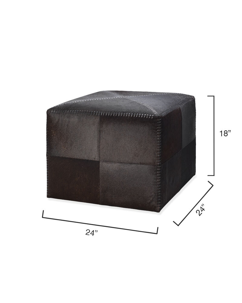 Espresso Large Hair on Hide Ottoman