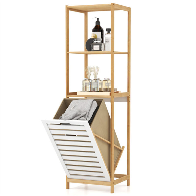 Space-Saving Bathroom Rack with Multiple Shelves for Extra Storage