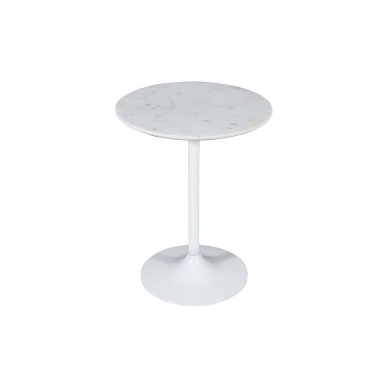 Jofran Camille Solid Marble and Iron Modern Luxury Accent Tables (Set of 2)