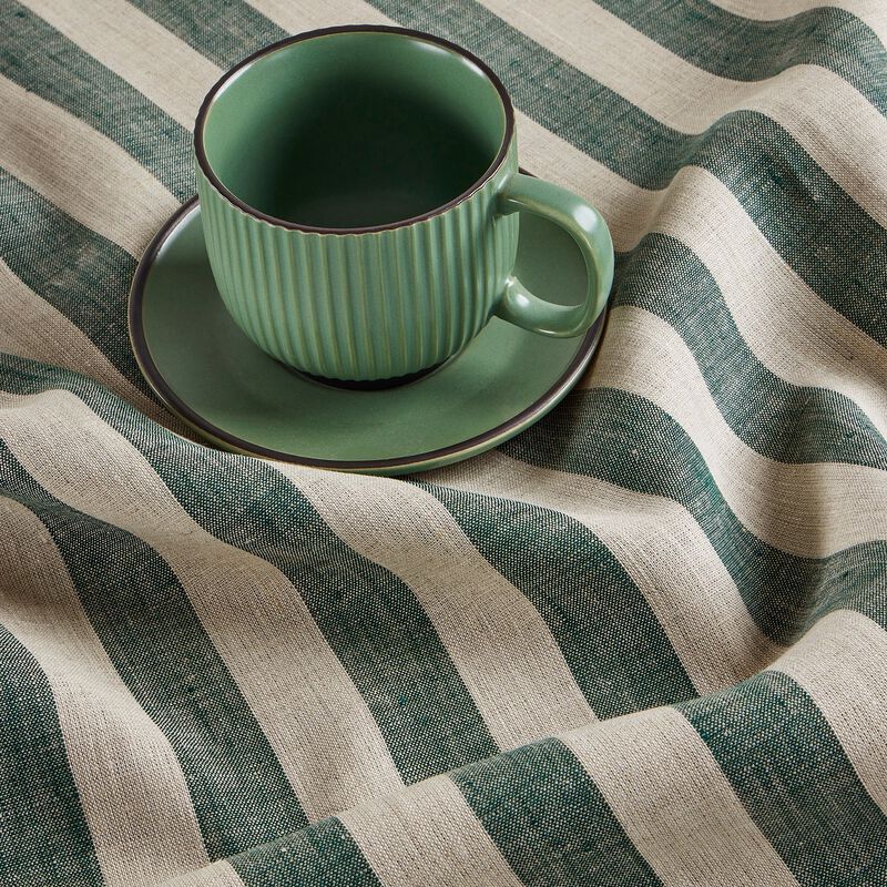Solino Home 100% Pure Linen Tablecloth | Sorrento Stripe