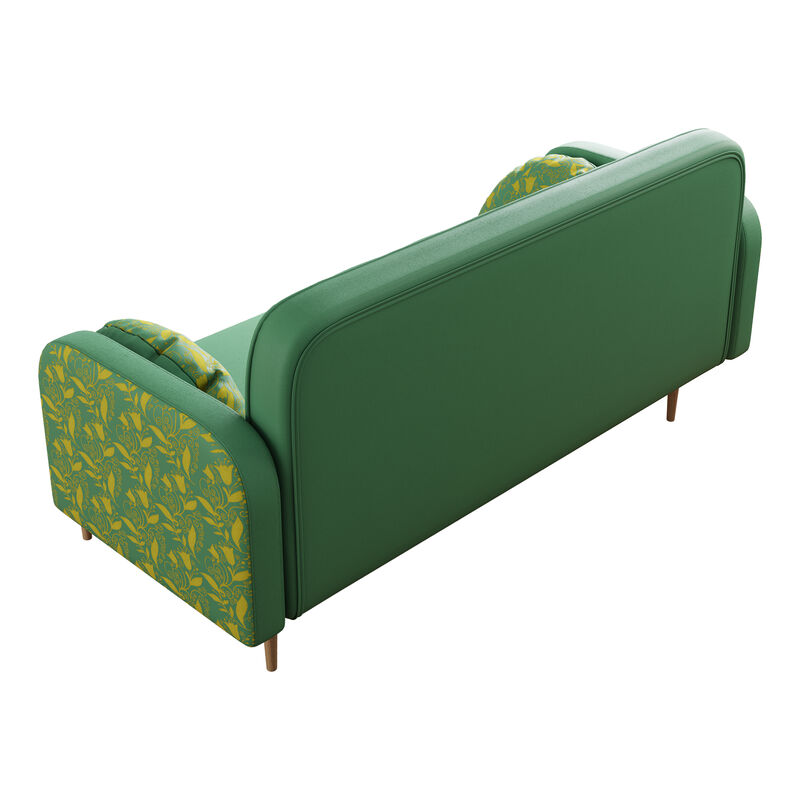 Merax Modern Upholstered Two-Seater PU Sofa