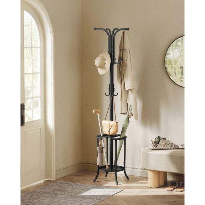 Freestanding Metal Coat Rack with Stylish Design and Durable Construction