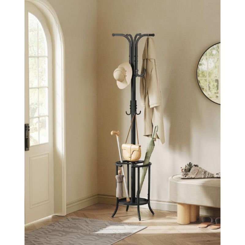 Freestanding Metal Coat Rack with Stylish Design and Durable Construction