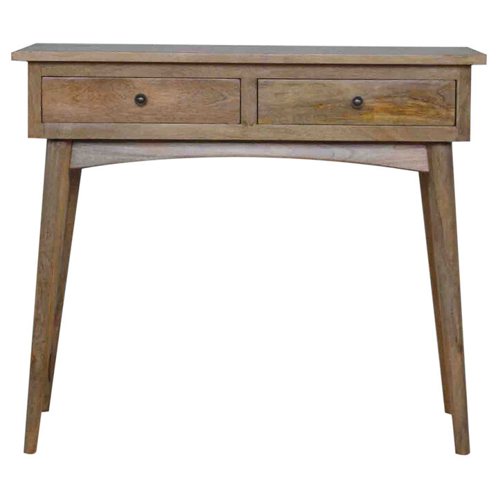 Hallway  Solid Wood 2 Drawer Console Table