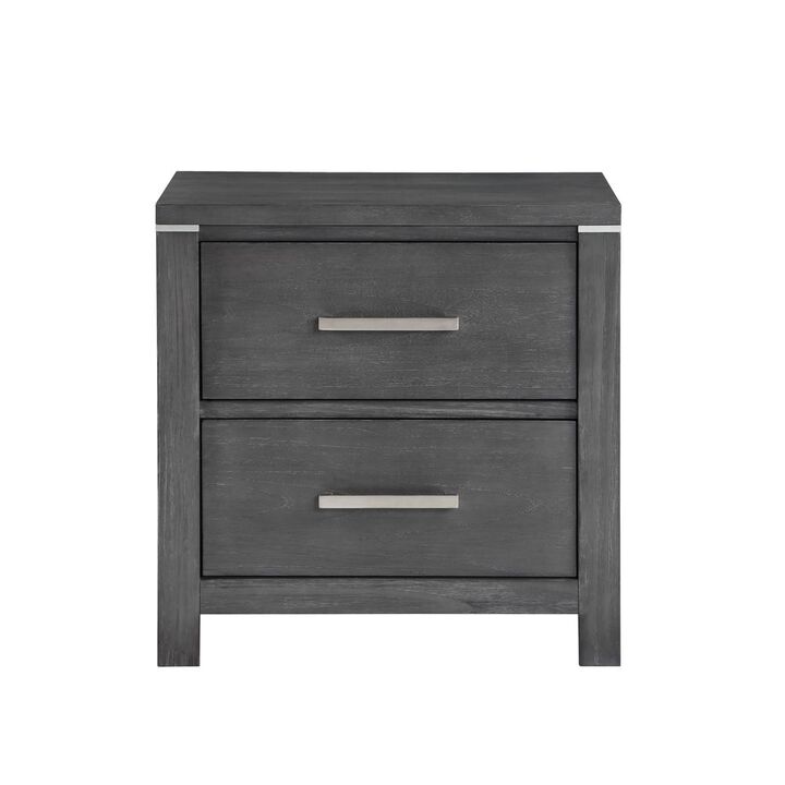 New Classic Furniture Odessa Nightstand-Charcoal