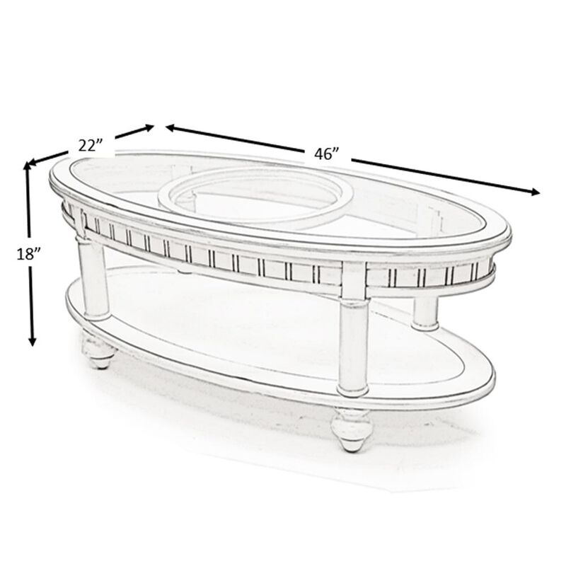 Sea Winds Coastal Furniture Monaco Oval Coffee Table