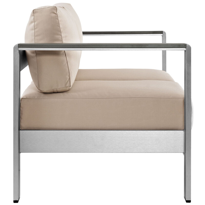 Modway - Shore Outdoor Patio Aluminum Loveseat