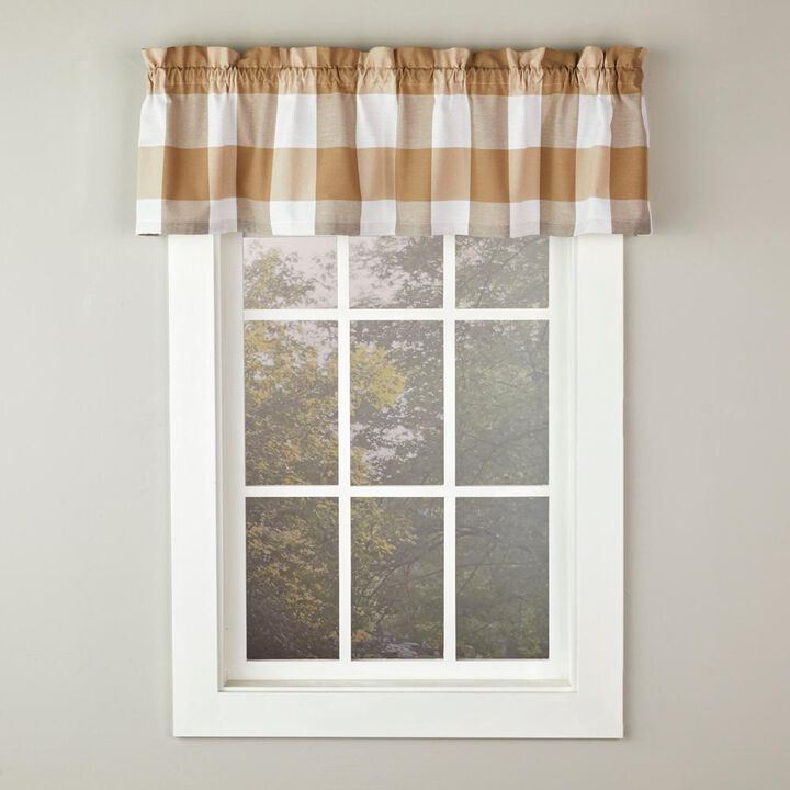 SKL Home By Saturday Knight Ltd Grandin Valance - 58X13", Tan/White