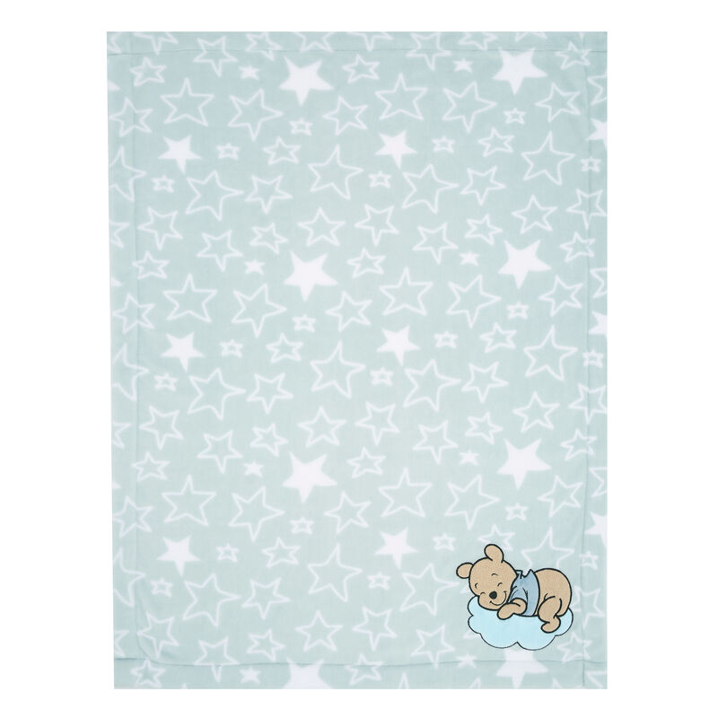 Bedtime Originals Disney Baby Starlight Pooh Blue/White Soft Fleece Baby Blanket