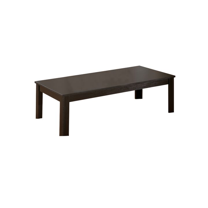 3 Piece Occasional Table Set, 1 Coffee Table, 2 End Tables, Brown Wood-Benzara