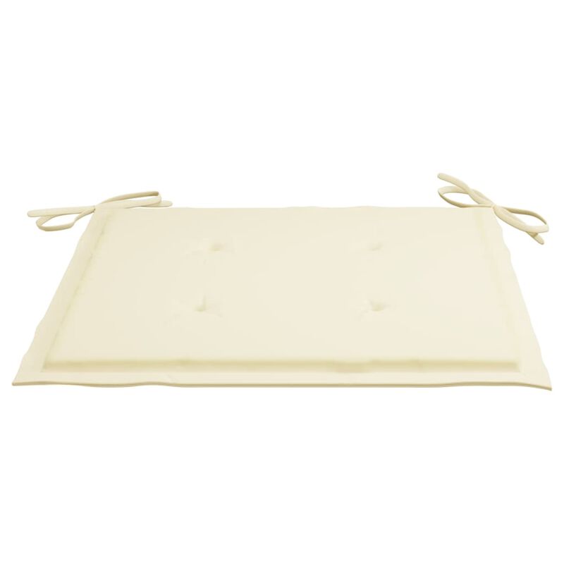 vidaXL Garden Chair Cushions 4 pcs Cream 19.7"x19.7"x1.6" Fabric