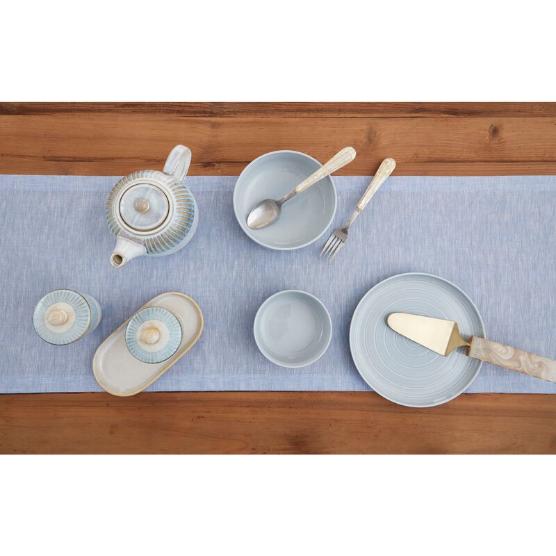 Solino Home 100% Pure Linen Table Runner | Athena for Thanksgiving, Christmas
