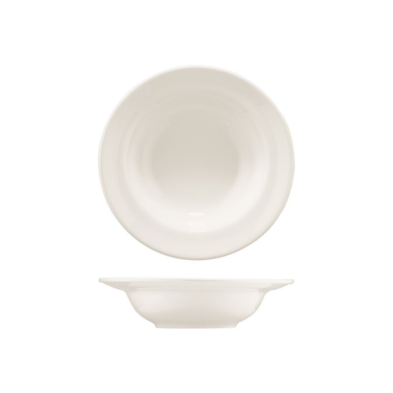 Banquet dia.10.25" h:2.5" 25 oz. Round Warm White Porcelain Bowl (Set of 2)
