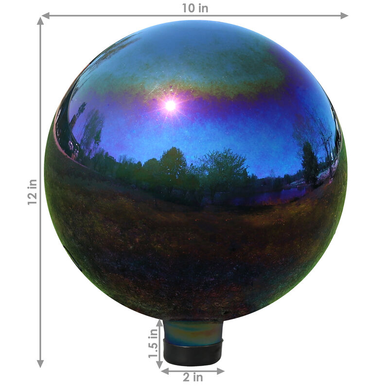 Sunnydaze Set of 2 10" Mirrored Stainless Steel Gazing Globe