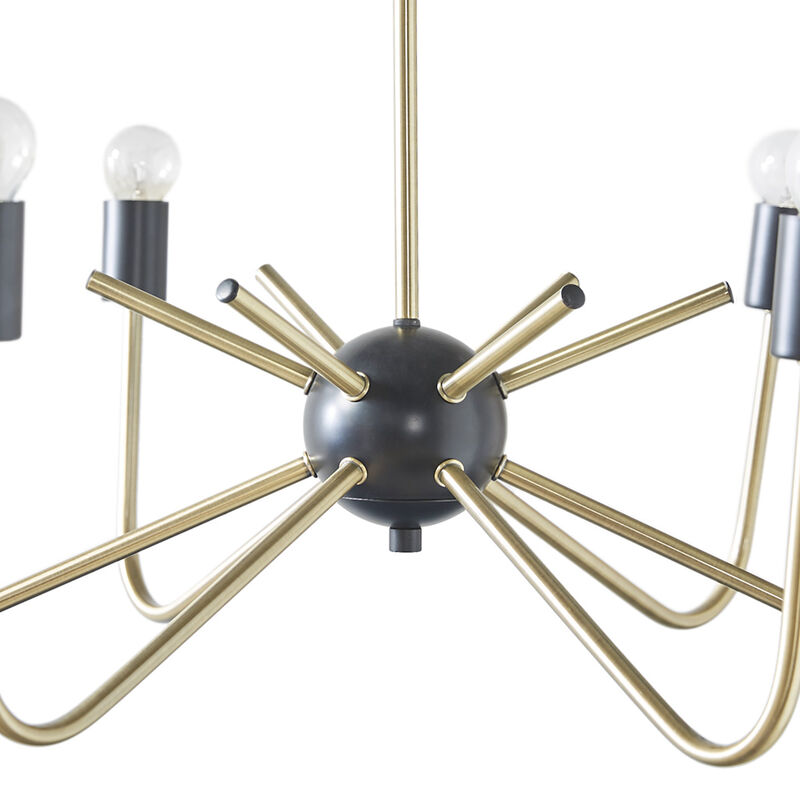 Gracie Mills Houston Modern 6-Light Adjustable Metal Chandelier