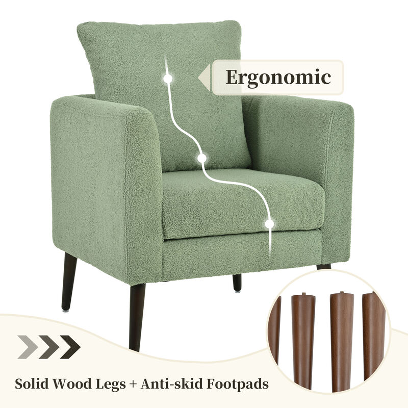 Merax Fabric Armchair Club Accent Chair for Living Room