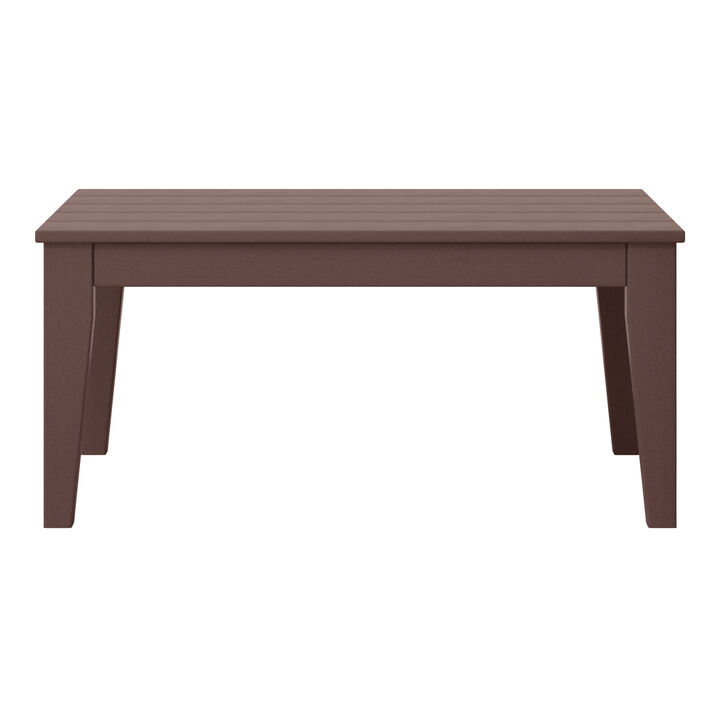 WestinTrends Low Outdoor HDPE Patio Rectangle Coffee Table