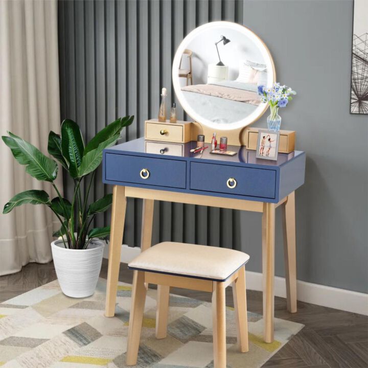 Hivvago Set 3 Makeup Vanity Table Color Lighting Jewelry Divider Dressing Table
