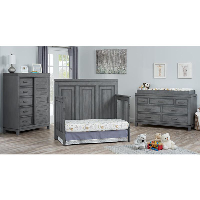 Soho Baby Manchester 4In1 Crib Rustic Gray