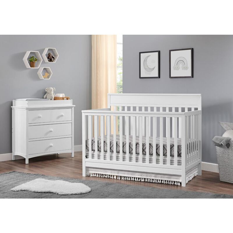 Oxford Baby Castle Hill 4 In 1 Crib Barn White