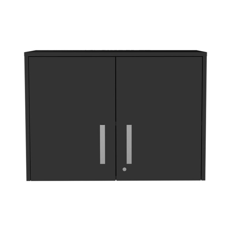 Medford 2-Door Rectangle Wall Cabinet Black Wengue
