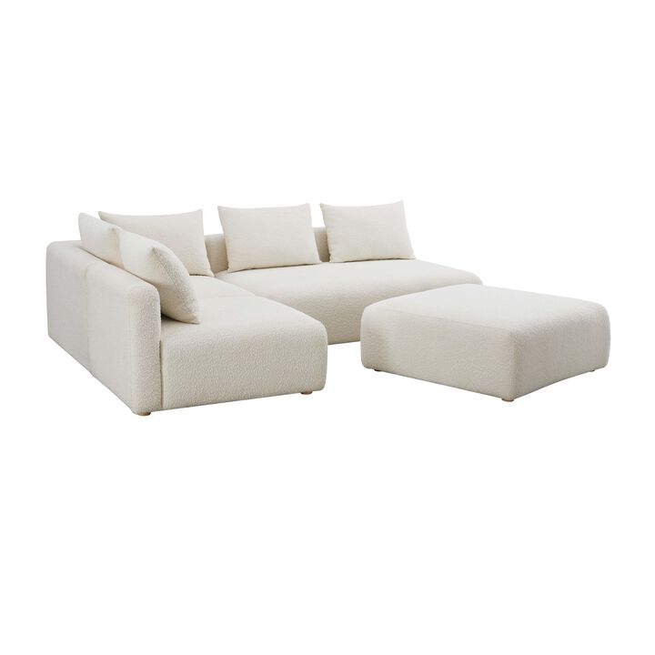 Hangover Cream 4-Piece Modular Chaise Sectional