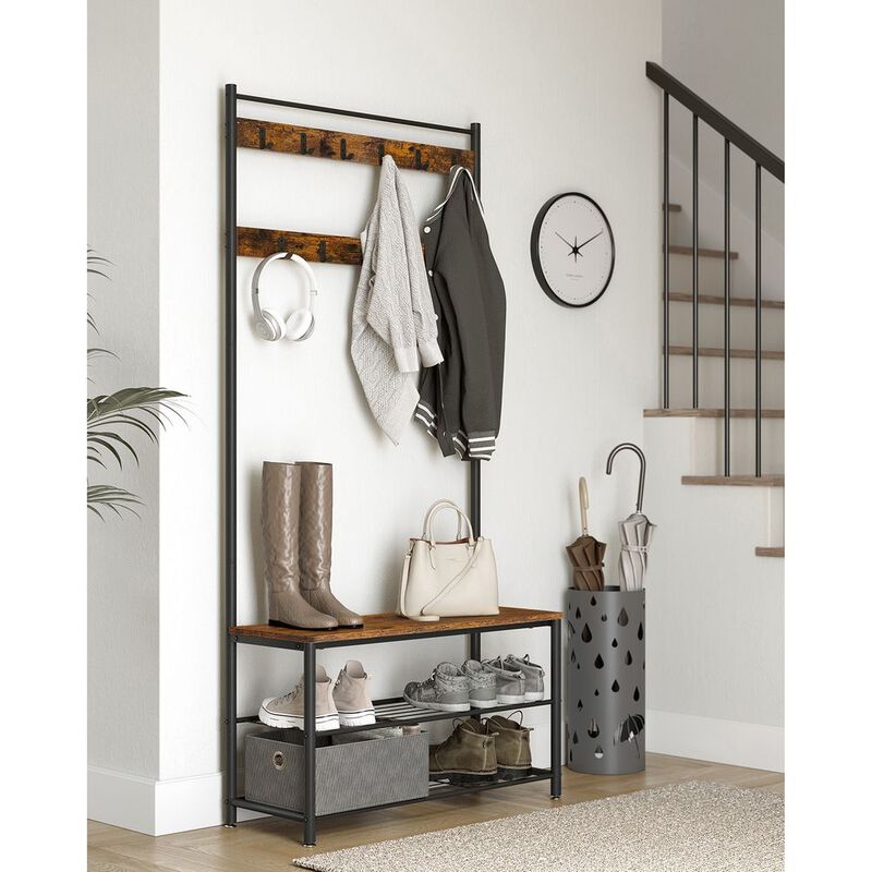 Hall Tree with Shoe Storage Bench