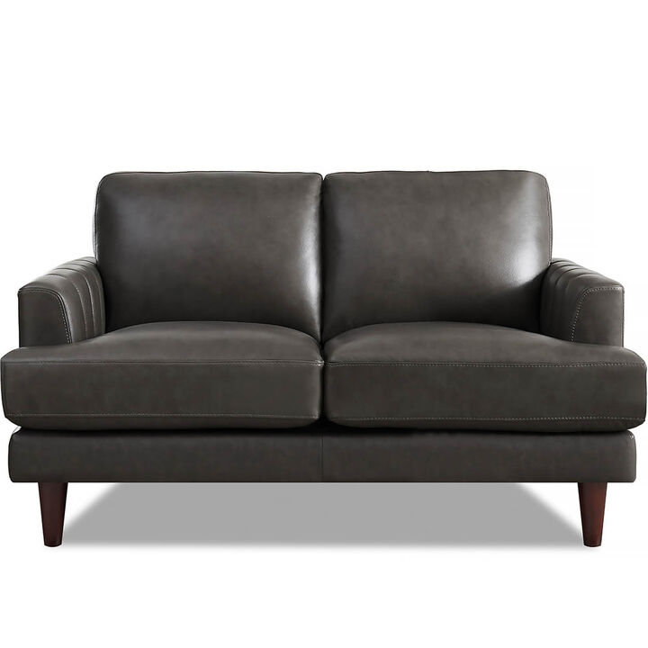 Cassia Top Grain Leather Loveseat