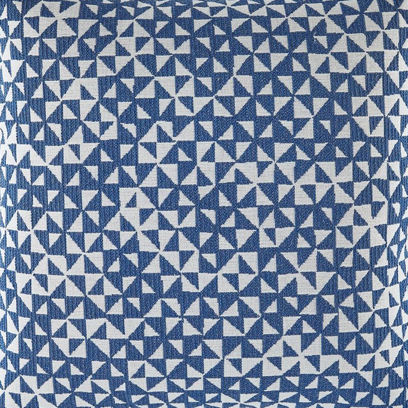 Coel 18 Inch Accent Pillow Set of 4, Indoor Outdoor Woven Geometric, Blue -