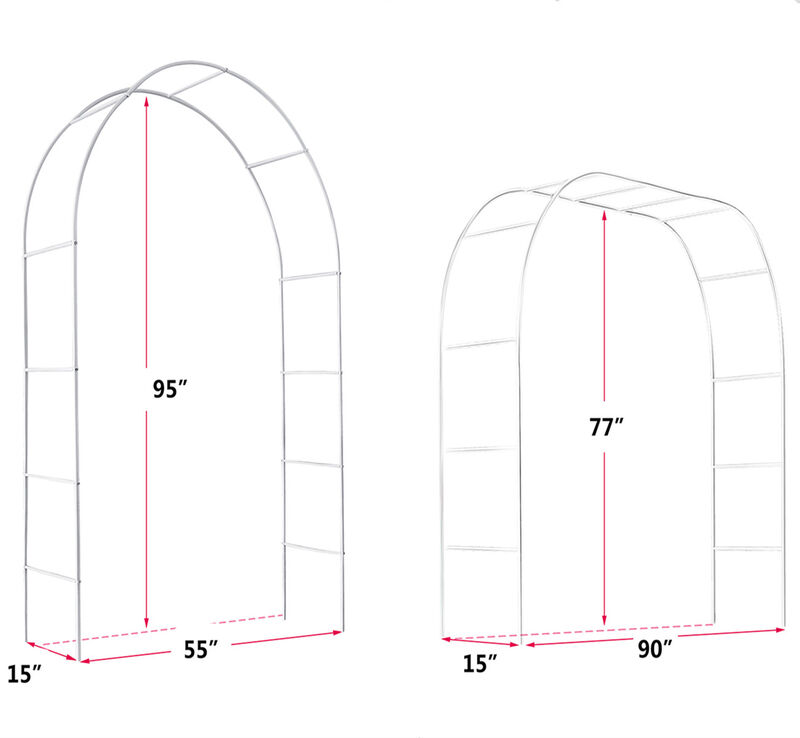 Garden Arch Trellis Adjustable Arbor for Climbing Plants & Outdoor Landscaping Decor