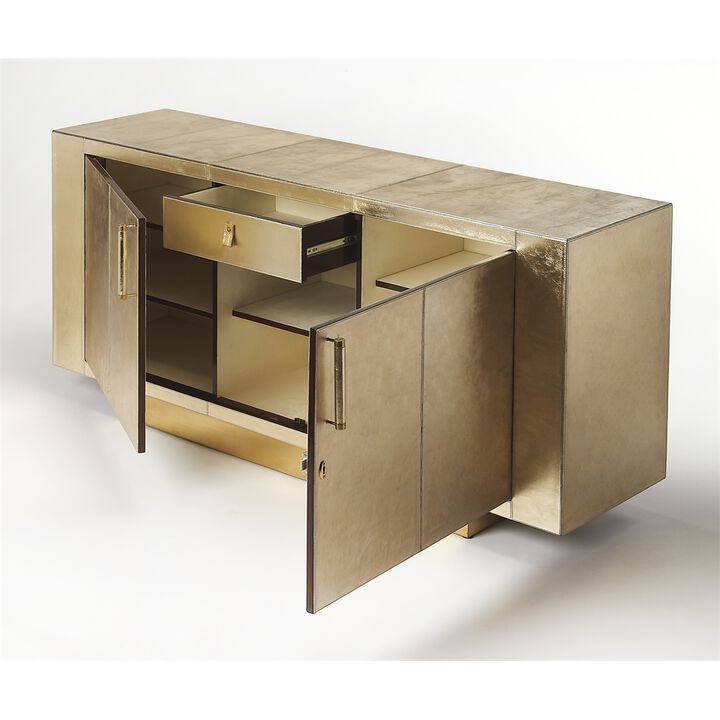 Gold Leather Buffet, Belen Kox