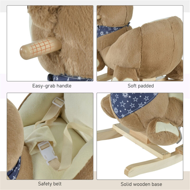 Baby Rocking Horse, Soft Plush Toy for Infants and Toddlers, Safe & Fun Ride