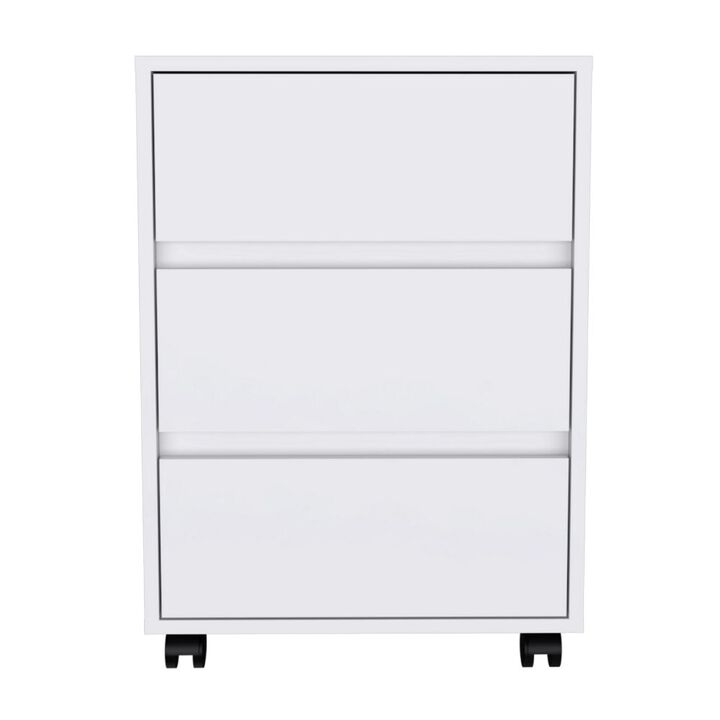 Three Drawers Filing Cabinet Bang, Office, White