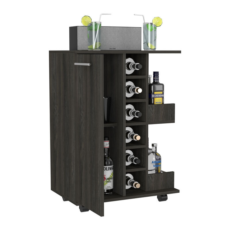 Bar Cart Wells, Living Room, Espresso