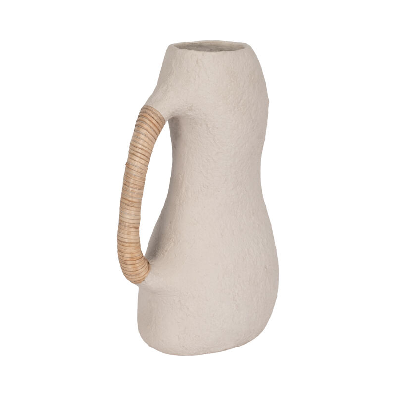13" Ivory Ceramic Vase