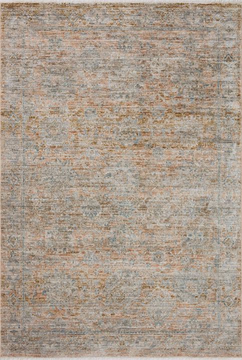 Katherine KES02 Terracotta/Smoke 3'6" x 5'6" Rug by Jean Stoffer