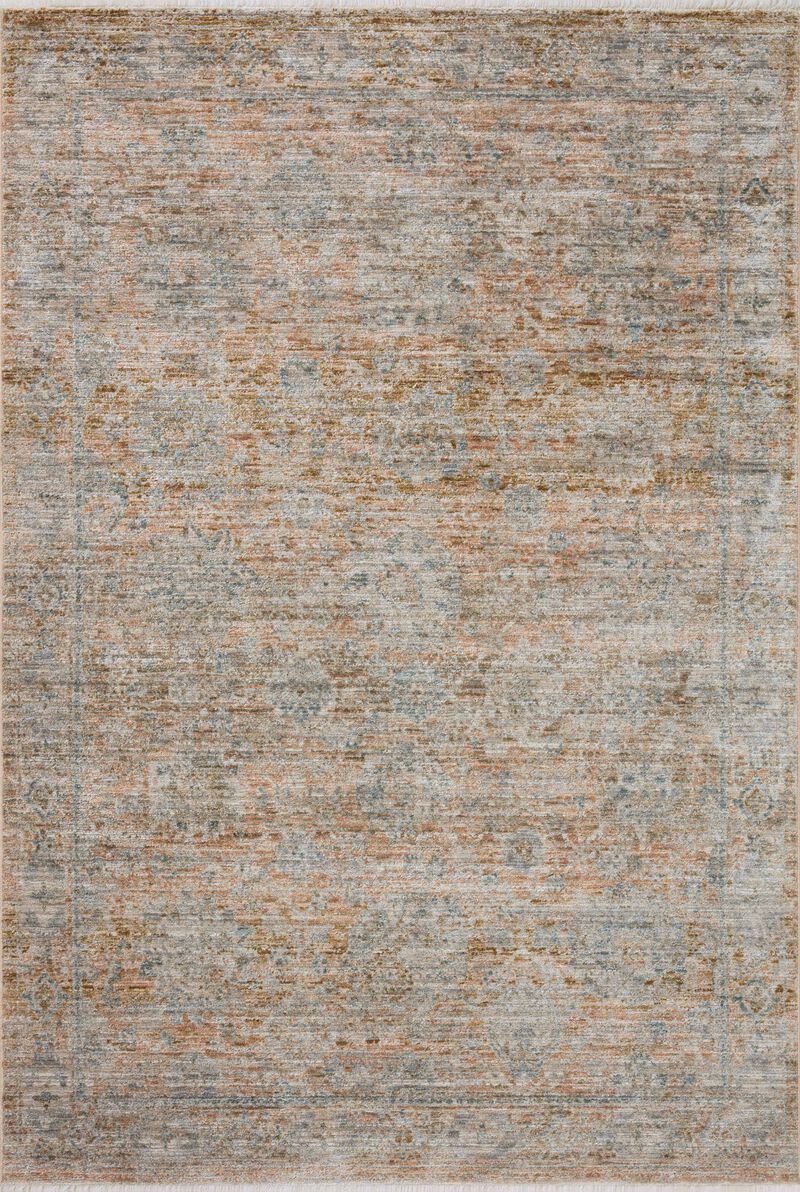 Katherine KES02 Terracotta/Smoke 3'6" x 5'6" Rug by Jean Stoffer