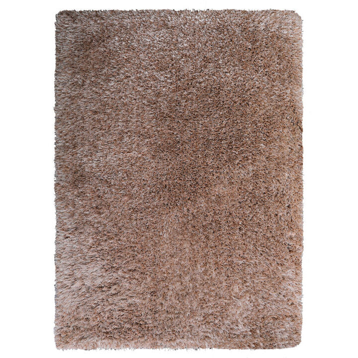 RUGSOTIC CARPETS HAND TUFTED SHAG POLYESTER ECO-FRIENDLY AREA RUGS  - 4'x6', Rectangle, Beige, Solid Plain Design, High Pile Thick Handmade Anti Skid Area Rugs for Living Room, Bed Room K00111