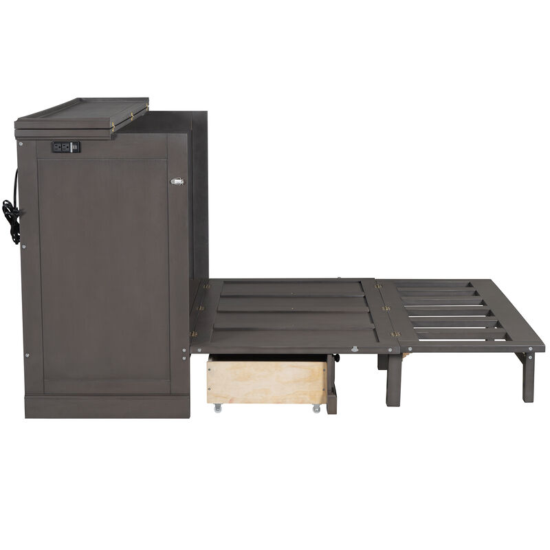 Merax Murphy Bed with Charging Station