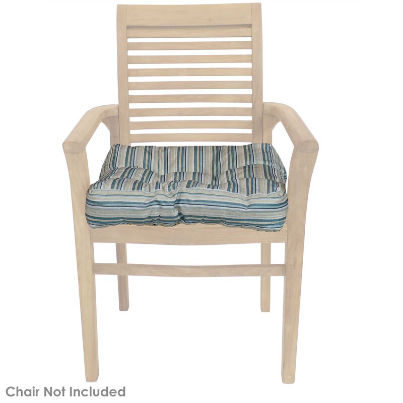 Sunnydaze Outdoor Square Tufted Seat Cushion - Set of 2