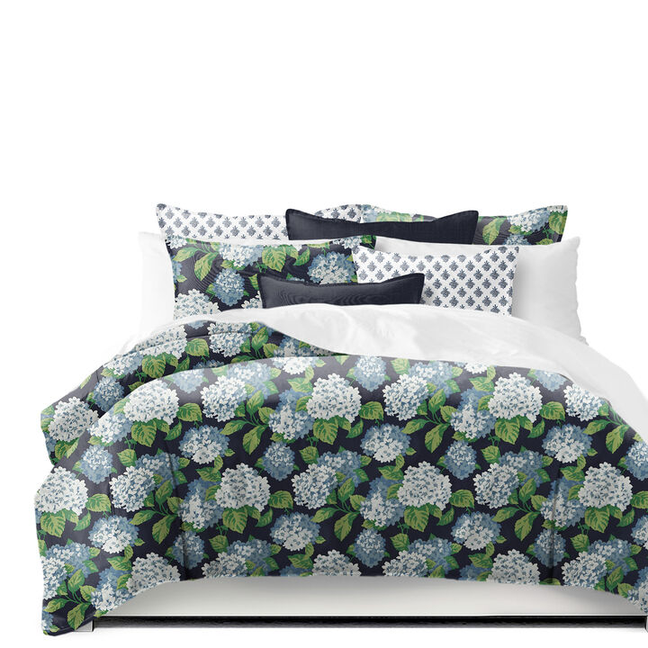 6ix Tailors Fine Linens Midnight Garden Navy Coverlet Set