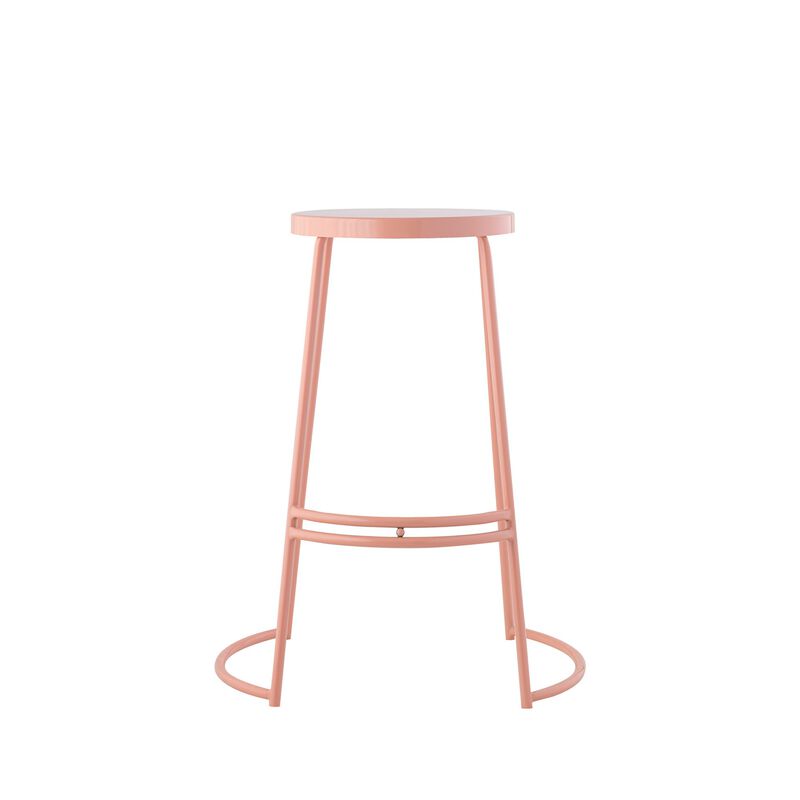 Hula 28.75" Modern Designer Iron Curved Backless Bar Stool
