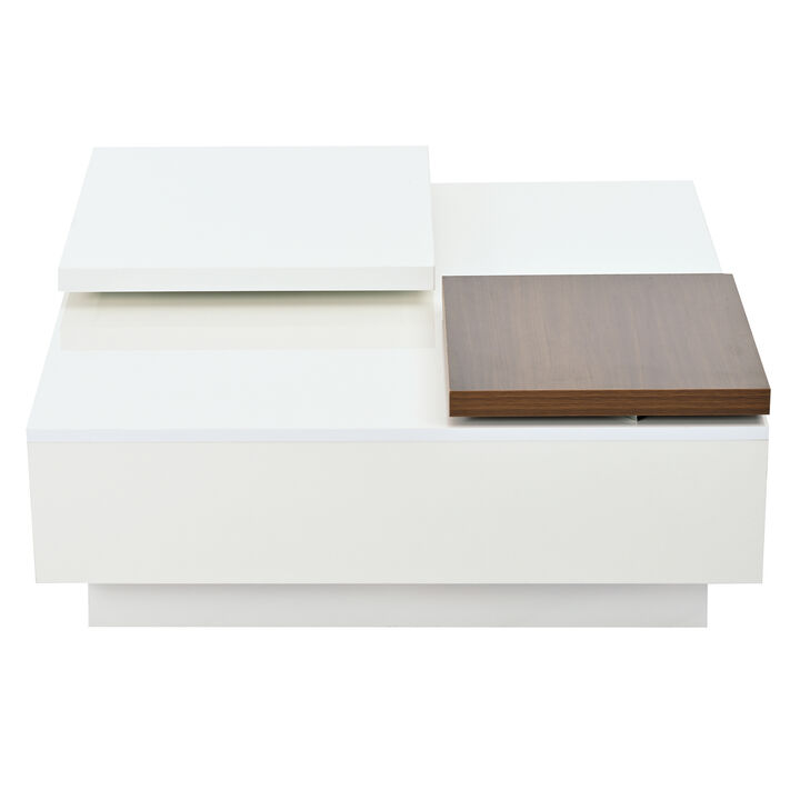 Merax Modern Square Wood Coffee Table